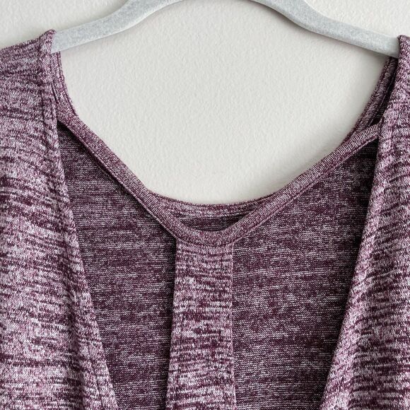Athleta Women Plum Layered Open Back Long Sleeve Yoga Shirt Top Size Small - Picture 7 of 9
